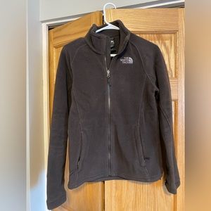 North Face fleece zip up. Brown. Size small.